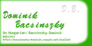dominik bacsinszky business card